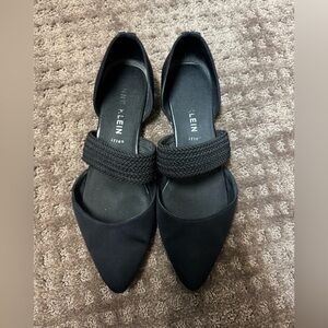 Anne Klein Black Pointed Flats